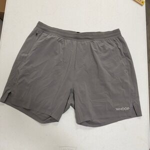 WHOOP Mens Any-Wear Training Shorts Gray Athletic XL Pod Pocket Zippered Pockets